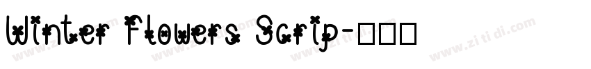 Winter Flowers Scrip字体转换